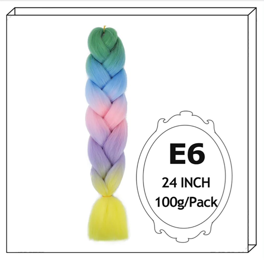 Synthetic Long Jumbo Ombre Braiding Hair For Women