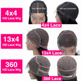 Brazilian Bone Straight Transparent Lace Front