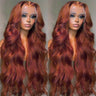 Reddish Brown Body Wave Lace Frontal Human