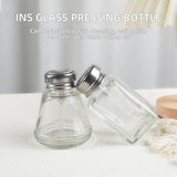 Nail Refillable Glass Bottles Empty Press Pump Dispenser