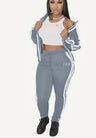 Ladies Tracksuits Piece Set Sports Suit Zipper V