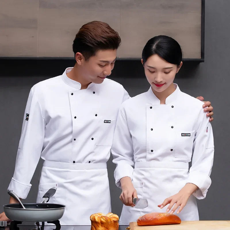Breathable Mesh Chef Uniform Long-Sleeved For Men And