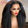Transparent Lace Frontal Wig Pre Plucked Kinky
