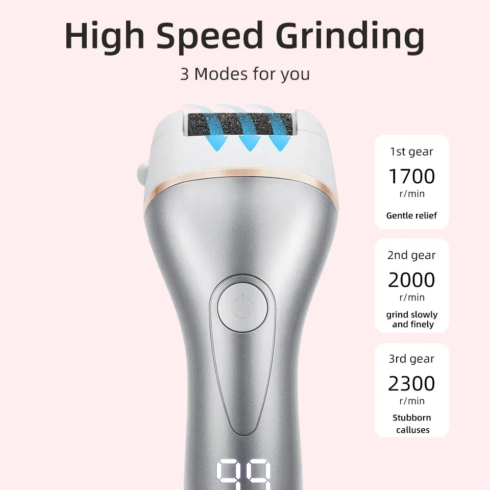Electric Foot File Remover Pedicure Tools Dead Skin