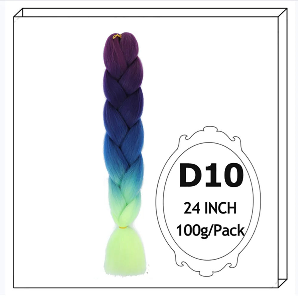 Synthetic Long Jumbo Ombre Braiding Hair For Women