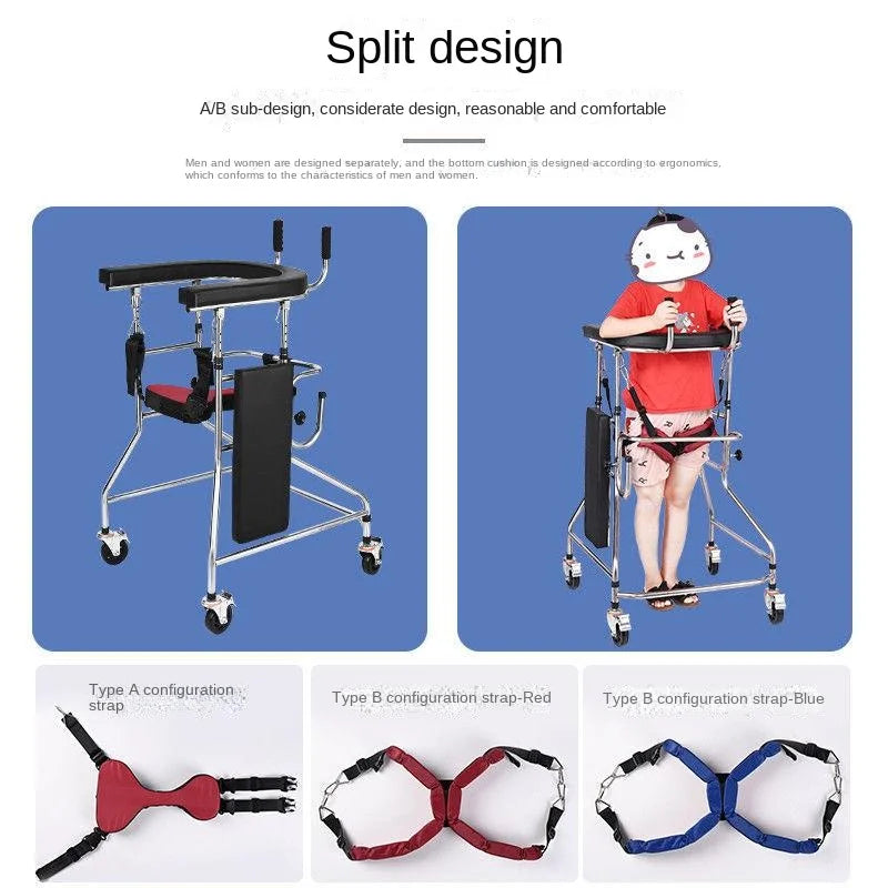 Elderly Trolley Walker With Four-Wheel Mobility Aids Elderly