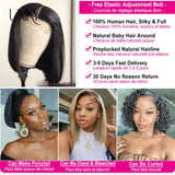 Short Straight Bob Wig X Lace Front Human