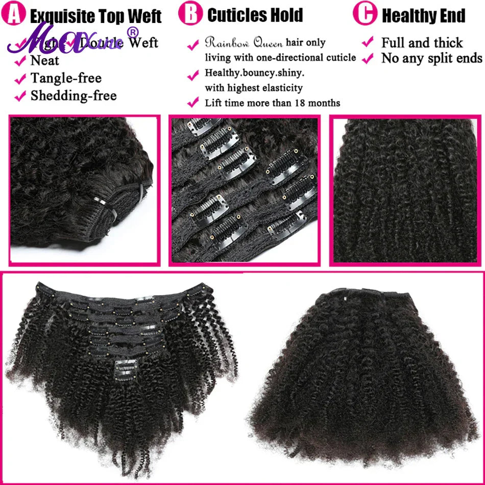 Maxine A B Hair Kinky Curly Clip In