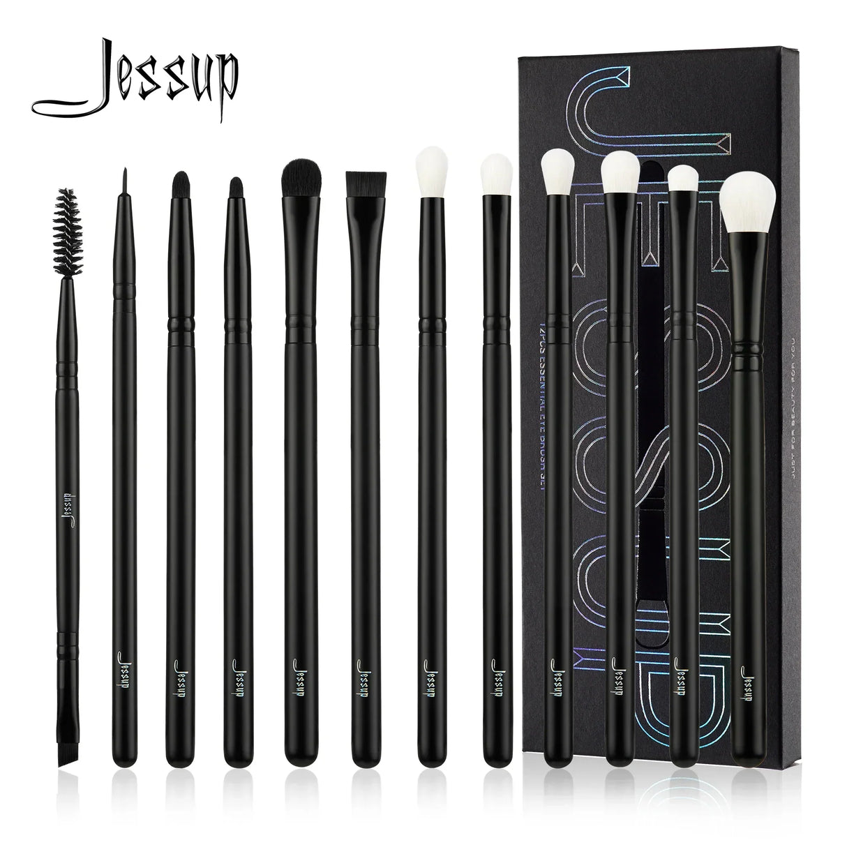 Jessup Eye Blending Eye Brushes Set, Natural-Synthetic