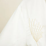 4Xl Shirt Women Spring Vintage Grass Embroidery Ice