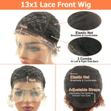 Pixie Cut Wigs Human Haishort Curly Lace Front