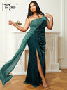 Missord Wine Sequin Evening Dresses Women Elegant One