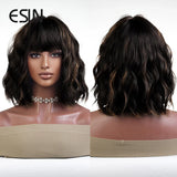 Esin Synthetic Black Brown Medium Long Loose Body