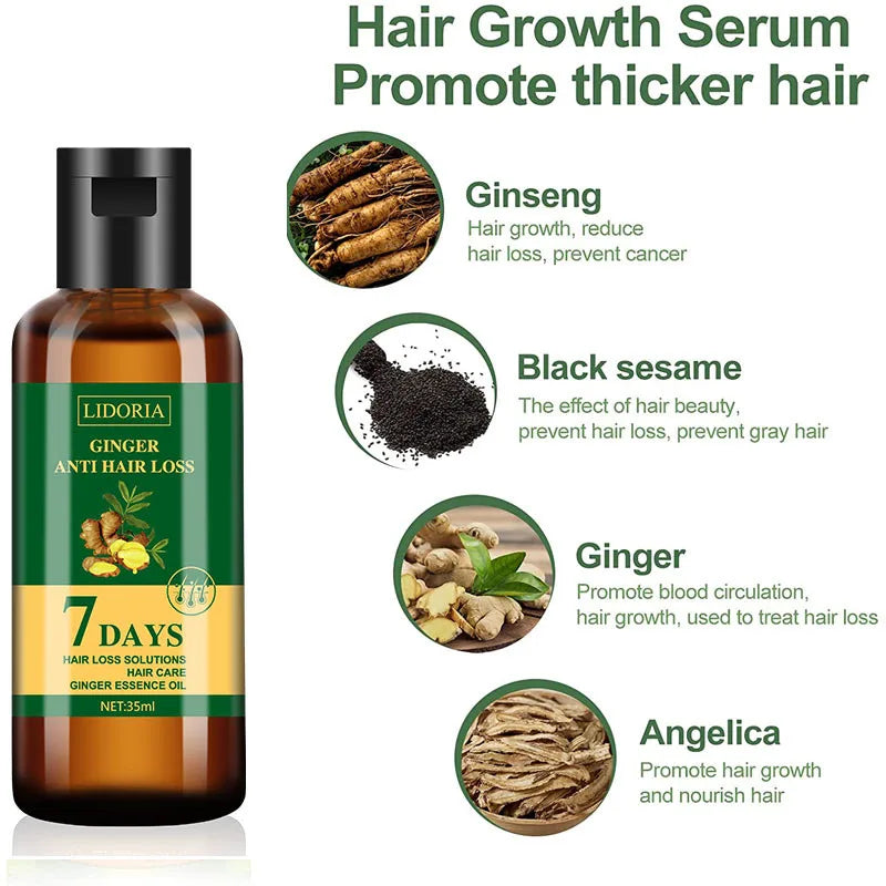 Ginger Hair Growth Product Anti-Loss Hair Regrowth Serum