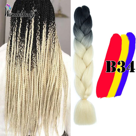 Wonderlady Color Long Colored Braiding Hair Jumbo Braids