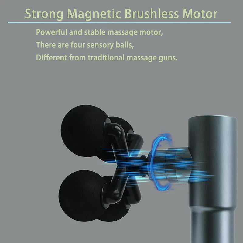 Lakeya Four-Headed Fascia Gun Body Massager Muscle Relaxation