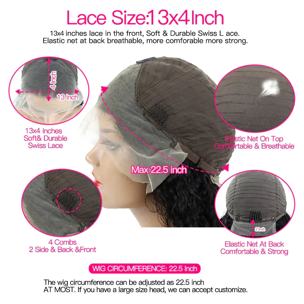 Ginger Orange Lace Front Wig Deep Wave Curly