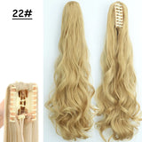 Synthetic Claw Clip On Ponytail Hair Extensions Long