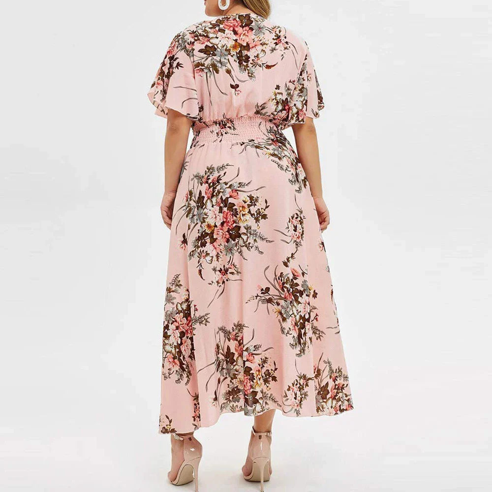 Summer New Sexy V-Neck Women' Beach Dress Loose