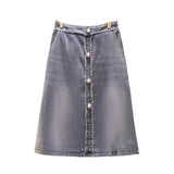Plus Women'S Summer Loose Elastic Waist Denim One