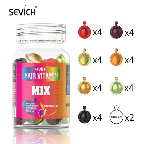 Women Hair Oil Capsule Smooth Silky Keratin Hair