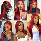 Straight Hd Transparent Lace Front Wigs J