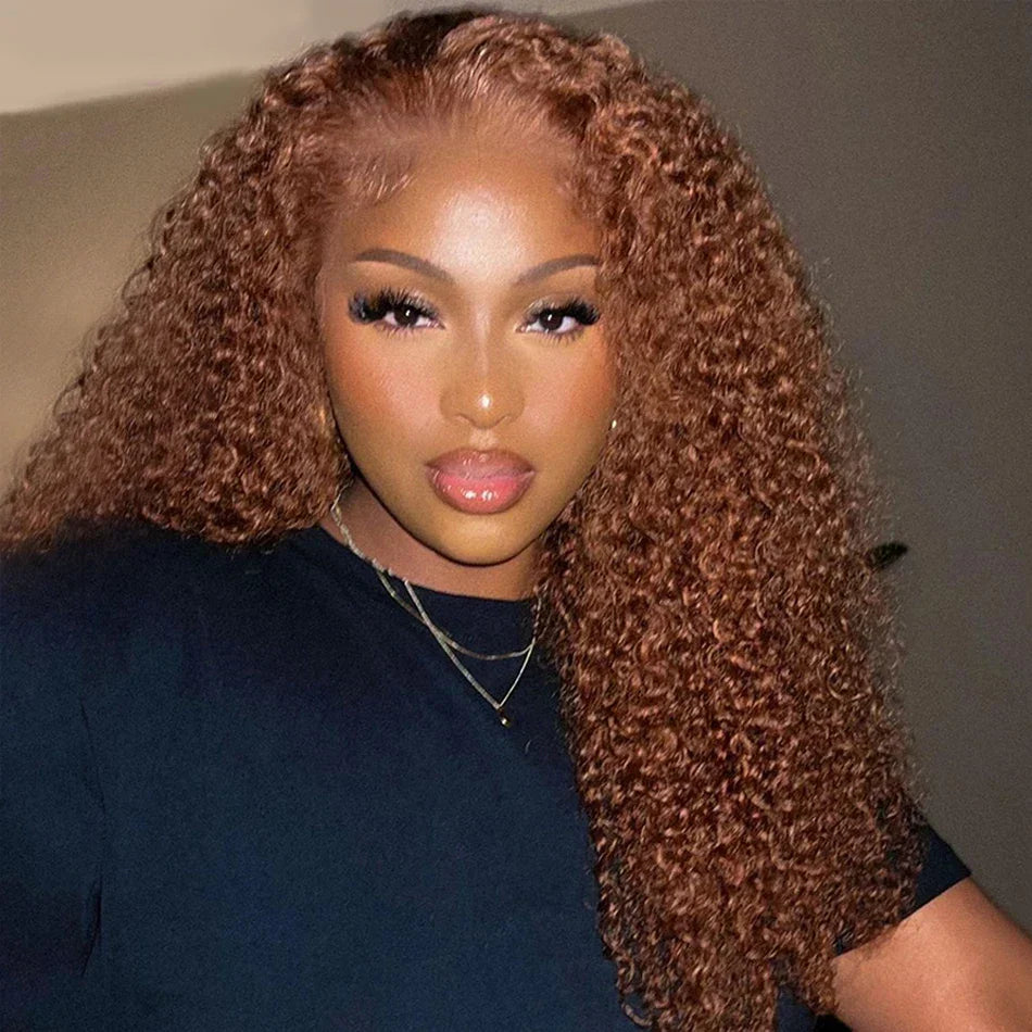 Glueless Deep Curly Chocolate Brown Lace Front