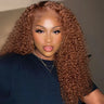 Glueless Deep Curly Chocolate Brown Lace Front