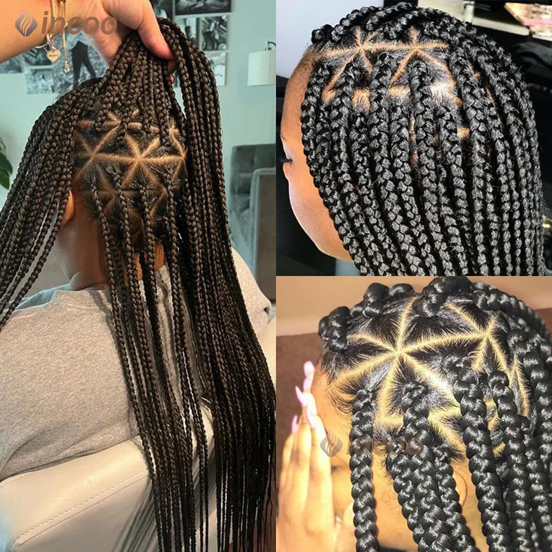 Triangle Knotless Full Lace Braided Wigs With Baby