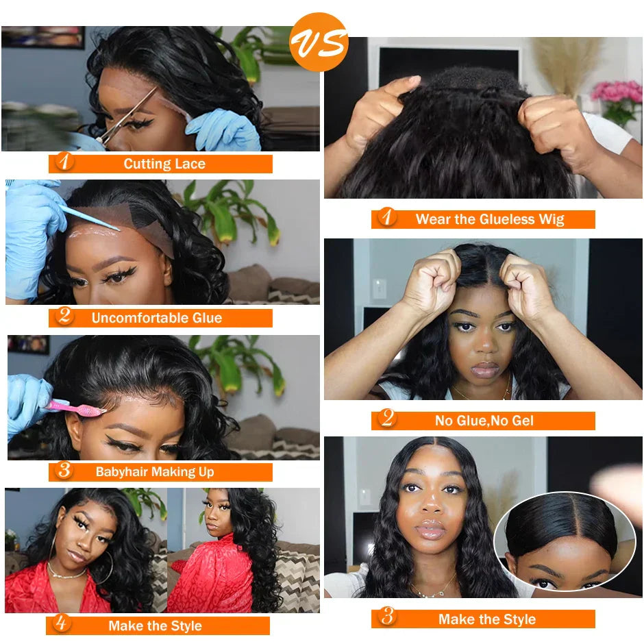 Silky Smooth Hair Glueless Wigs Straight Hair Pre