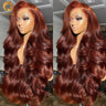 Reddish Brown Body Wave Lace Frontal Human