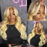 Honey Blonde Body Wave Hd Lace Frontal