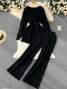 Singreiny Winter Casual Two Pieces Suits Long Sleeve