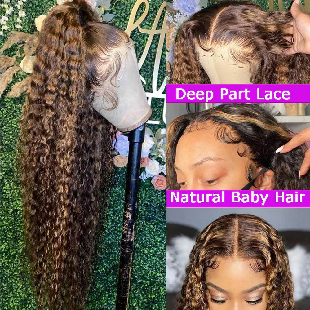 Hd Lace Front Human Hair Wigs Highlight