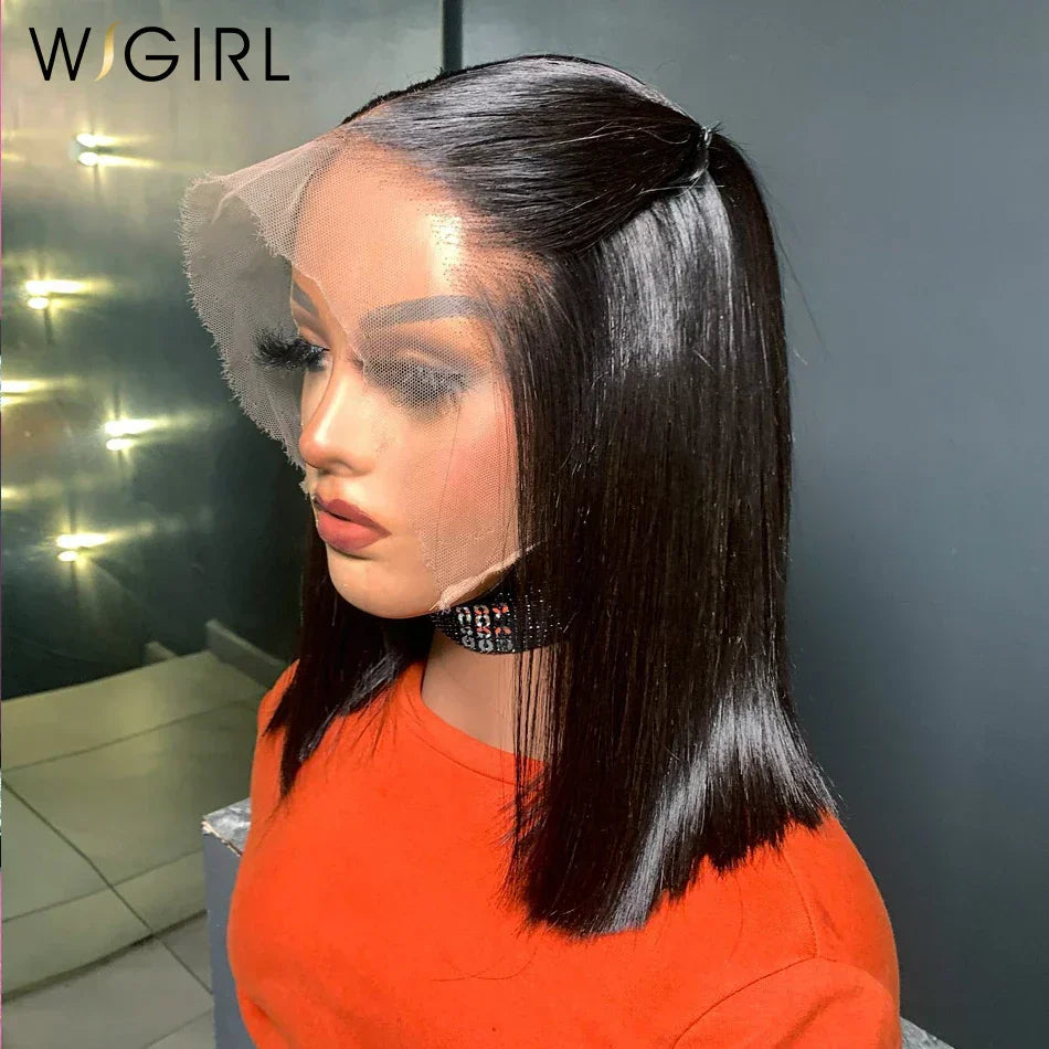 Straight Lace Frontal Bob Wig Pre Plucked