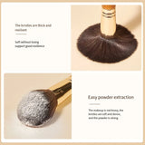 Mini Cosmetic Brush Set - Short Handle Powder, Blusher, and Eyeshadow Brushes