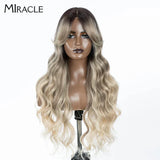 Miracle Synthetic Lace Front Wigs For Women Long