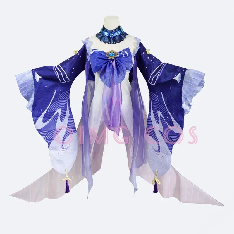 Sangonomiya Kokomi Cosplay Costume Genshin Impact Uniform Wig