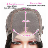Body Wave Transparent Lace Front Bob Wig