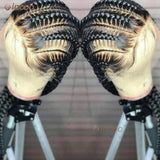 Full Lace Frontal Wigs For Women Cornrow