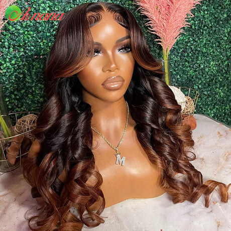 Ombre Ginger Brown Colored X Hd Transparent Lace