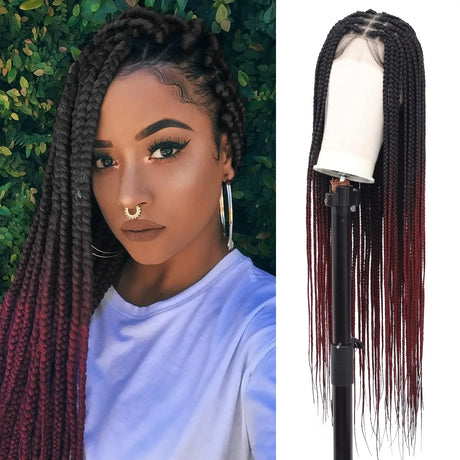 Viyskur Inches Full Lace Front Knotless Box Braided