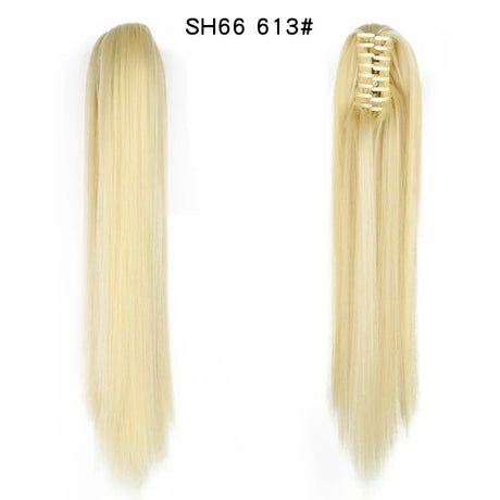 Synthetic Long Wavy Claw Clip On Ponytail Drawstring