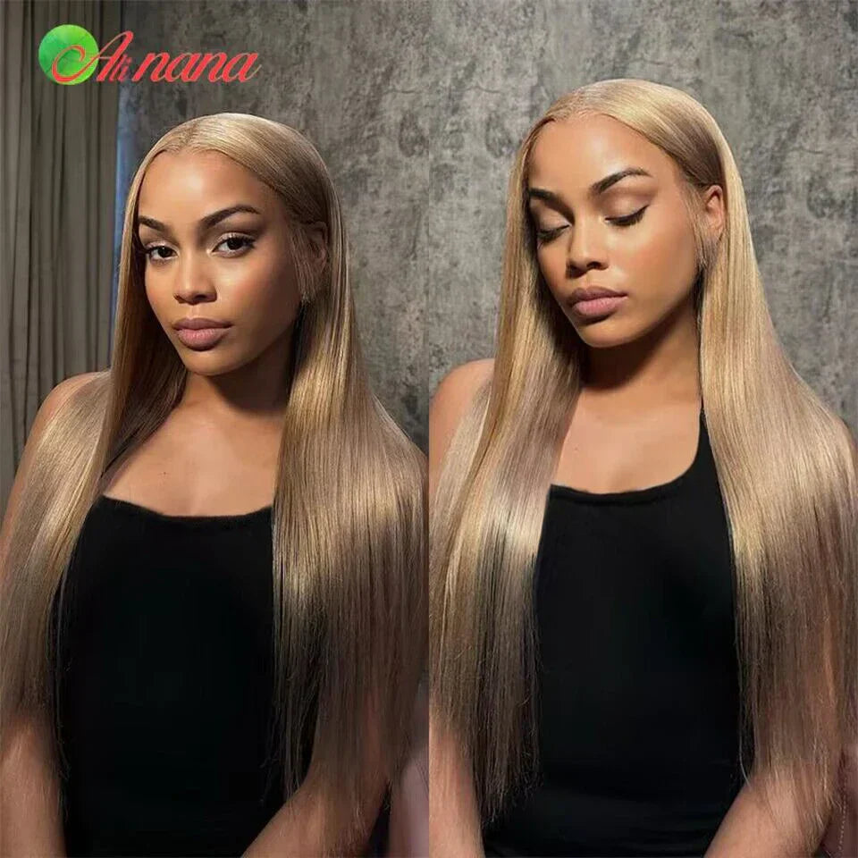 Light Ash Blonde Colored Glueless Wear Go 13X4