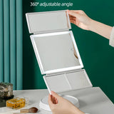 Foldable LED Makeup Mirror - 3 Light Tones, 360° Adjustable, Rechargeable