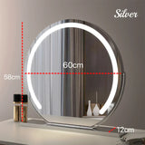 LED Round Vanity Mirror with 10X Magnification