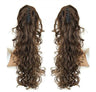 Synthetic Long Wavy Claw Clip On Ponytail Drawstring