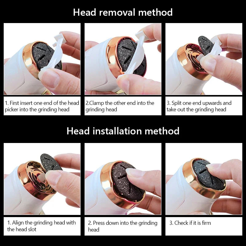 Rechargeable Electric Foot File Electric Pedicure Sander Ipx