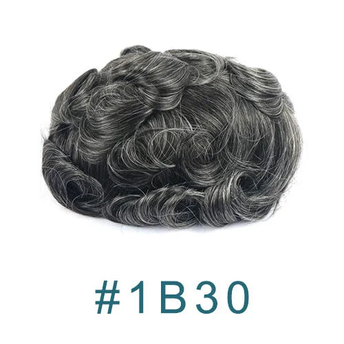 Natural Hairline Super Durable Mens Toupee Brown Blonde