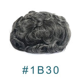 Natural Hairline Super Durable Mens Toupee Brown Blonde